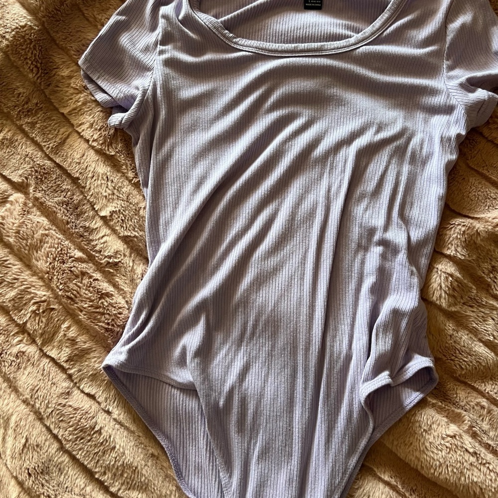 SHEIN Purple Fitted Bodysuit Top